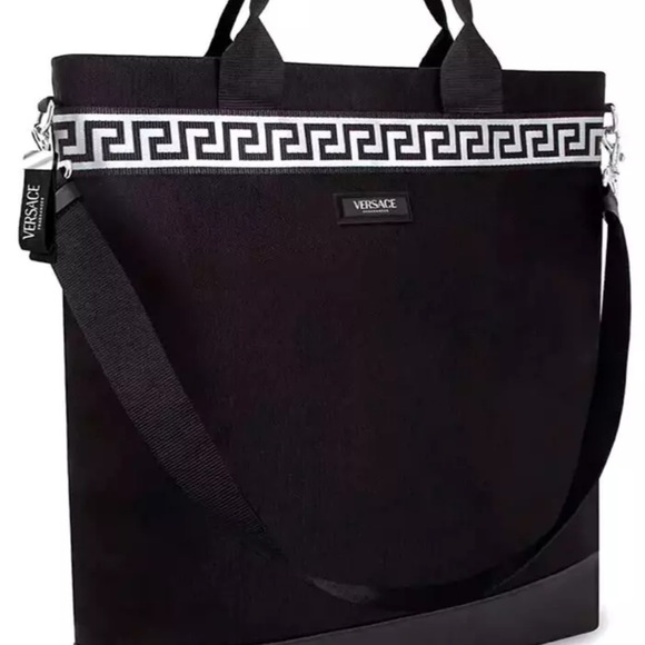 VERSACE NEW MENS BLACK PERFUME SHOULDER BAG - Picture 2 of 15